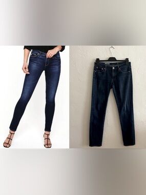 AG ADRIANO GOLDSCHMIED
THE STILT CIGARETTE LEG JEAN BLUE DENIM CHIC SIZE 27